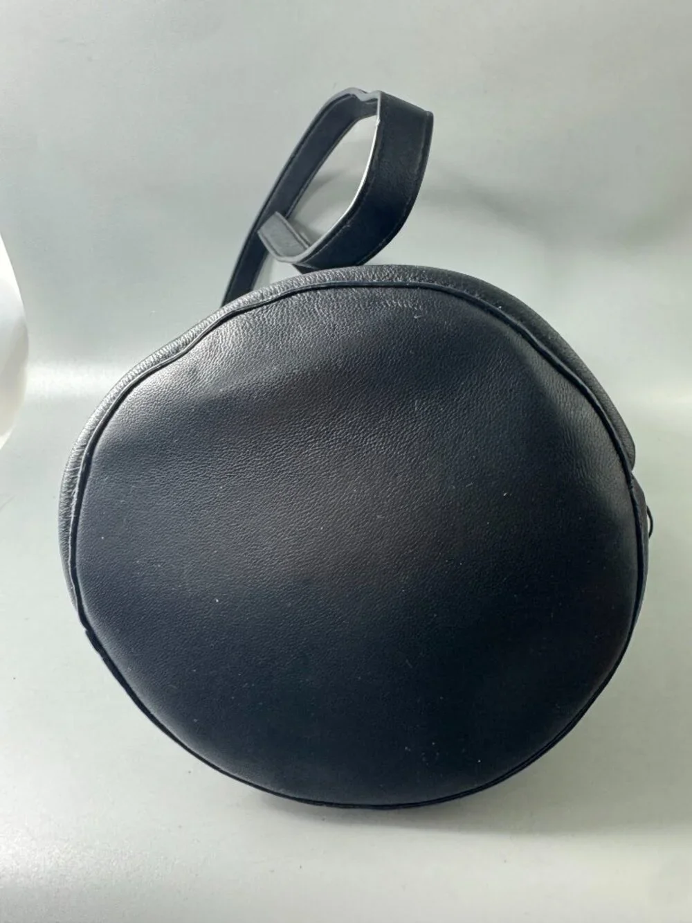 Claudie Pierlot Black Leather Quilted Bucket Bag